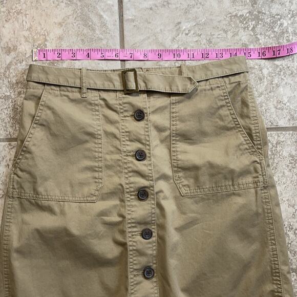 Tommy Hilfiger Button Down Skirt preppy Y2K with belt khaki - Picture 12 of 13